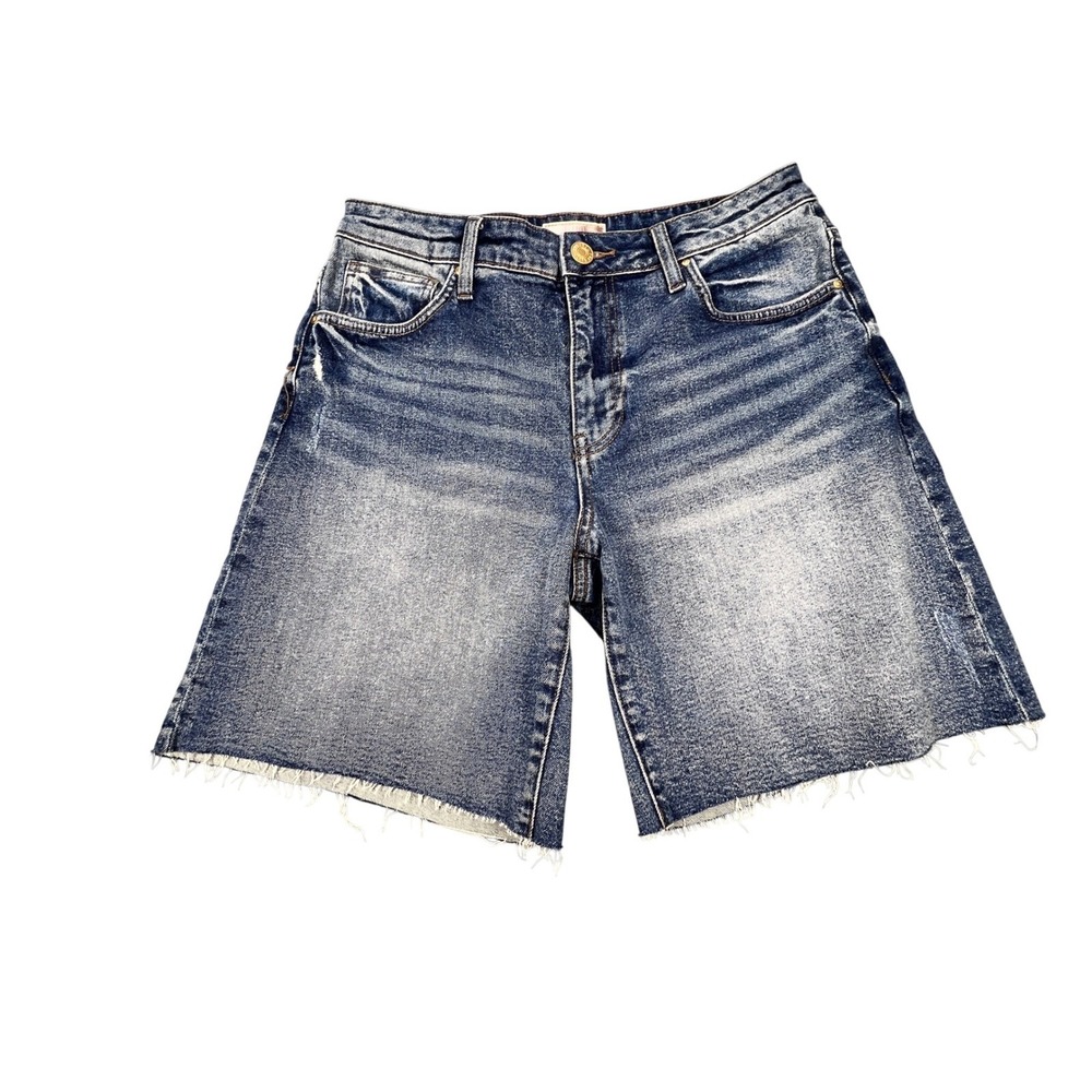 KUT from the Kloth Blue Hailey High Rise Cut Off Jean Shorts Womens 4